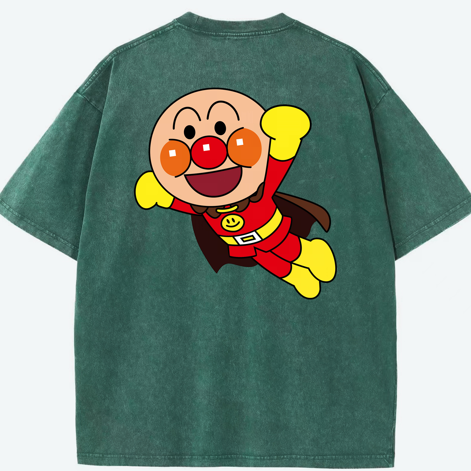 （画像用） アンパンマン Anpanman 綿100% ヴィンテージ風 半袖Tシャツ（背面プリント）